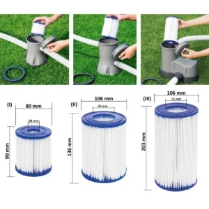 Cartucho de Filtro para Piscina Tipo I, II y III | Repuesto Universal para Bombas de Cartucho