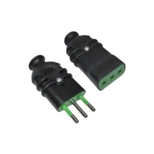 Enchufe Volante 2P+T 10A Negro Fanton